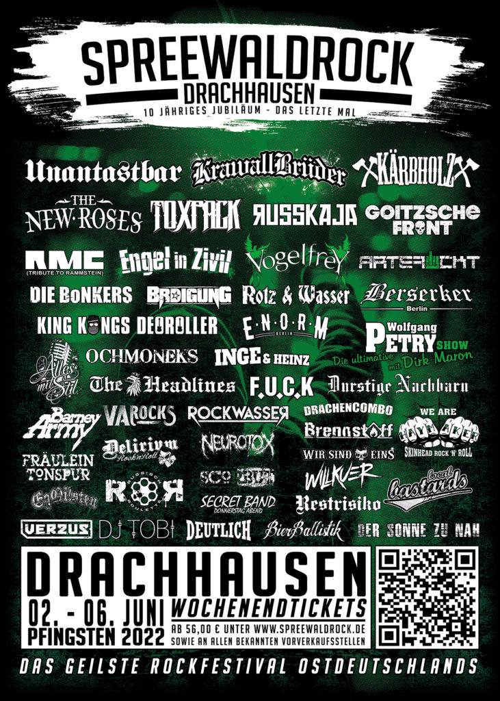 Flyer/Plakat SpreewaldRock 2022 in Drachhausen